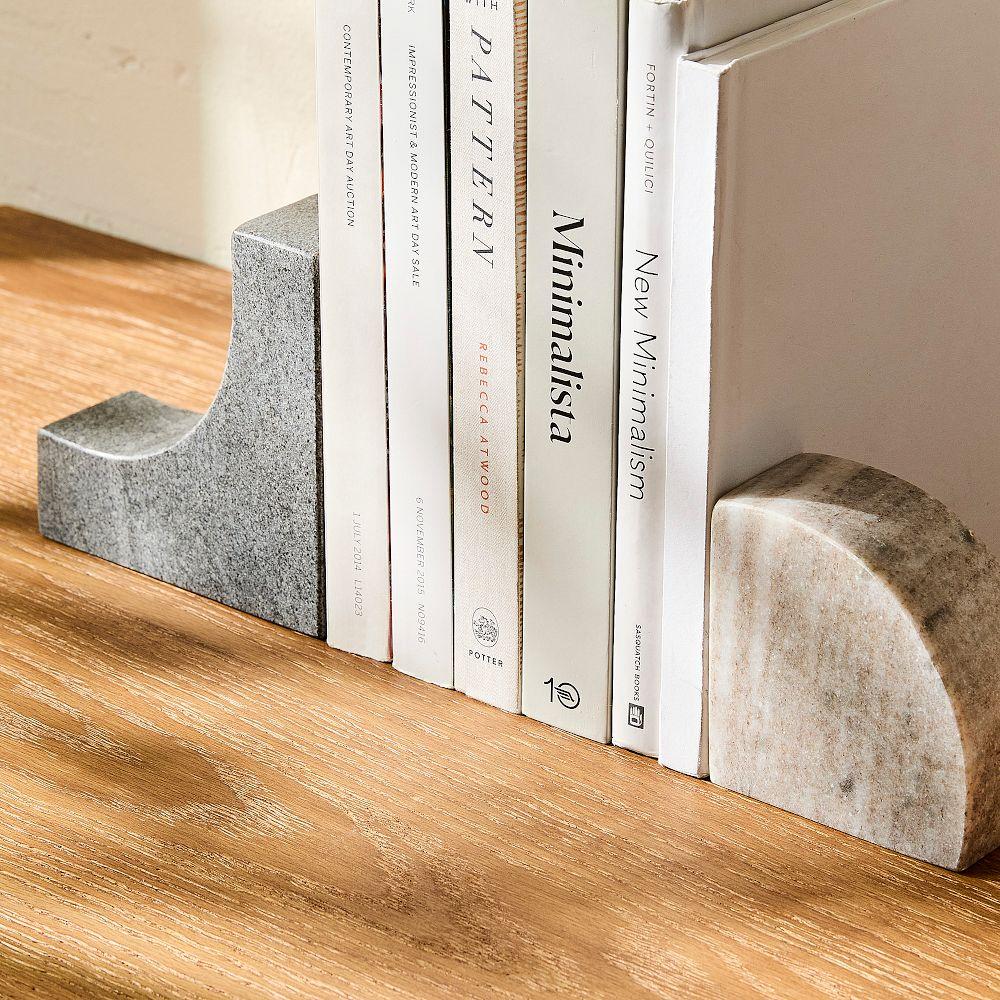 アンティーク雑貨 FRANKART BOOK END MARBLE Two-Tone Marble Bookends Set - Chic & Unique Decor | West Elm UK